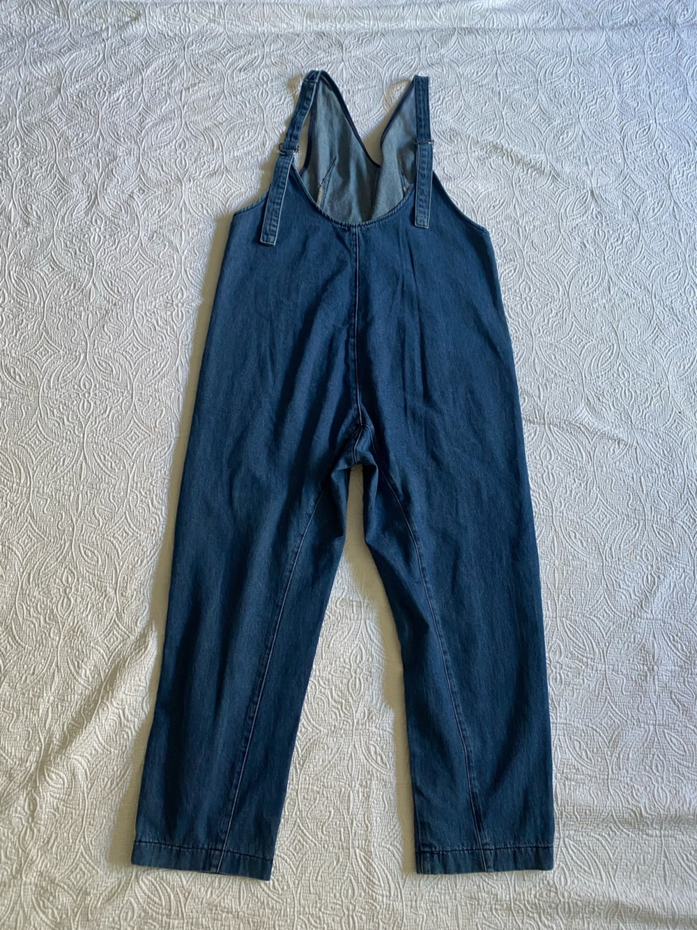 Woman’s Dark Blue Jean Jumpsuit Romper